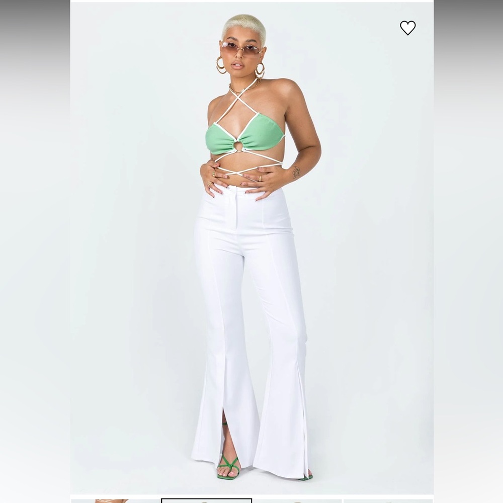 White Flare Pants